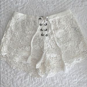 Brand New Forever 21 Lace Up Shorts